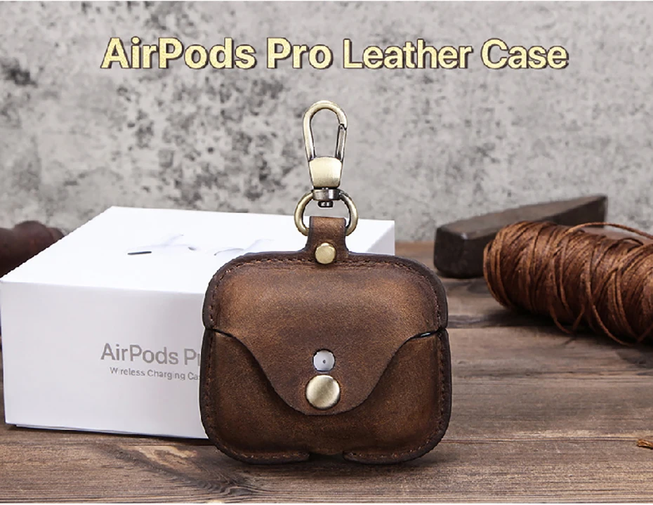 Чехол из натуральной кожи для Airpods Pro, полностью защищенный от пыли, роскошный кожаный чехол для Airpods 3, защитный чехол
