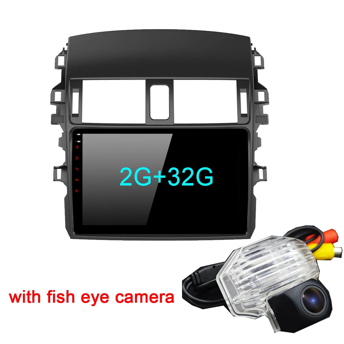 For Toyota Corolla E140/150 2008 2009 2010 2011 2012 2013 Stereo Gps Navigation 2 Din Android 9.0 Car Radio Multimedia Player - Цвет: 2G fish eye camera