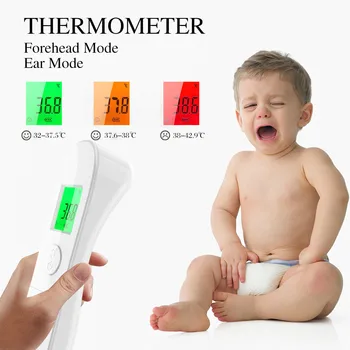 

Non Contact Digital LCD IR Infrared Forehead Thermometer Adult Body Temperature Meter with Fever Alarm термометр уличный