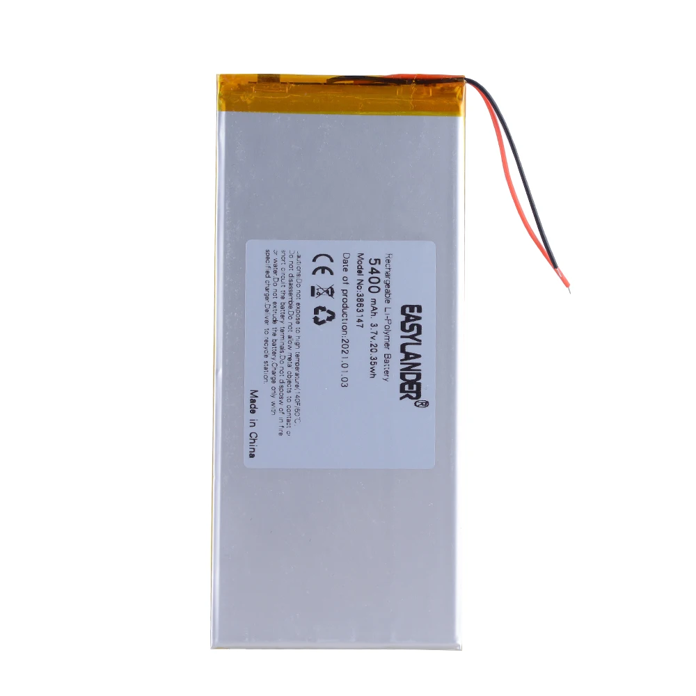 Bateria Recarregável de Li-polímero Compatível com o Tablet k1 Shield 147*63*3.8 mm - Imagem 6