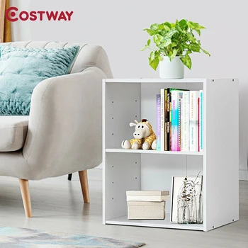

2 Tier Elegant Open Storage Cabinet Stable Friendly MDF P2 Veneers Moisture Proof Modern Nightstand Sofa Side Cabinet