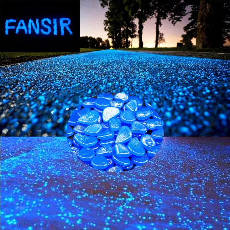 Glow in the Dark Garden Pebbles Glow Stones Rocks for Walkways Garden Path Patio Lawn Yard Decor Luminous Stones 25/50pcs