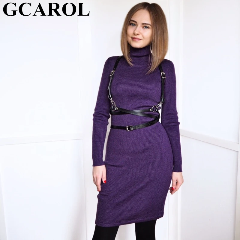 Goedkoop Gcarol 2020 Lente Vrouwen Sexy Strakke Jurk Stretch Boven Kniel Basic Maken Gebreide Jurk Trendy In 6 Kleuren