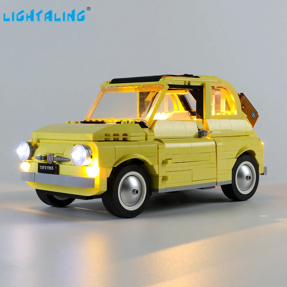 Lightaling Led Light Kit Per Fiat 500 Car Toys Building Blocks Compatibile Con 10271 (Solo Set Di Illuminazione)