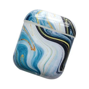 

Earphone Case for Pro Case Marble Cover for Pro 3 Headphone Charging Box Blue
