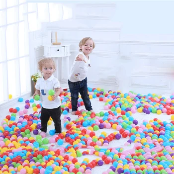 

200pcs/Bag Eco-Friendly Plastic Water Pool Ocean Wave Ball Colorful Soft Funny Baby Kid Swim Toy Ocean Stress Air Ball Dia 5.5cm