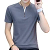 Discount Summer Top Short-Sleeve T-Shirts men Solid-Color Casual Fashions Cotton Business Slim YlW9QrXo