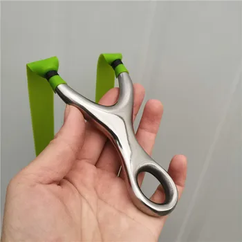 

Solid Titanium Steel Flying Tiger Flat Leather Slingshot Recurve Slingshot Outdoor Sports Precision Stainless Steel Flat Rubber