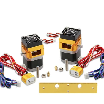 

Professional Metal Double Nozzle 0.4mm 12V 24V Extruder Print Head 3D Printer Office Tool 1.75mm ABS Replacement Durable