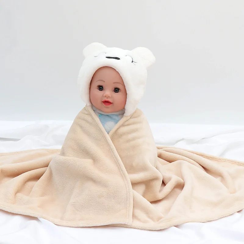 Высококачественное детское одеяло Bebe, Фланелевое, в форме животного, с капюшоном, мягкое, для новорожденных, пеленание, сумка для сна, детский халат с капюшоном