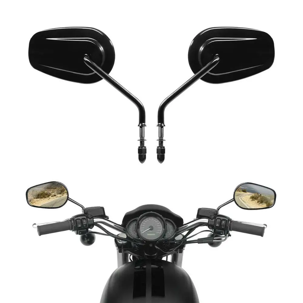 Боковое зеркало заднего вида для мотоцикла Harley Road King Touring XL1200L XL883 XL883L Sportster Dyna Softail 8 мм аксессуары 4