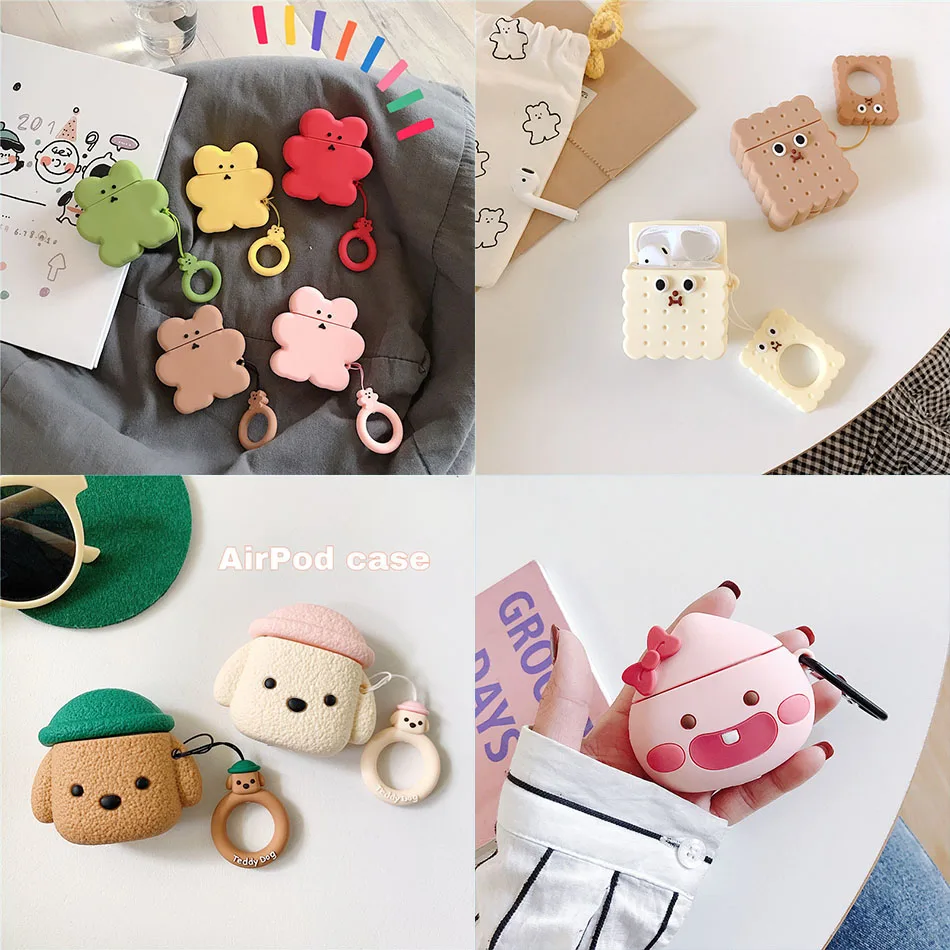 

Luxury Silicone Case For Airpods Case Protective Earphone Cover Case For Apple airpods 2 1 Accessories Charging Box For Air pods