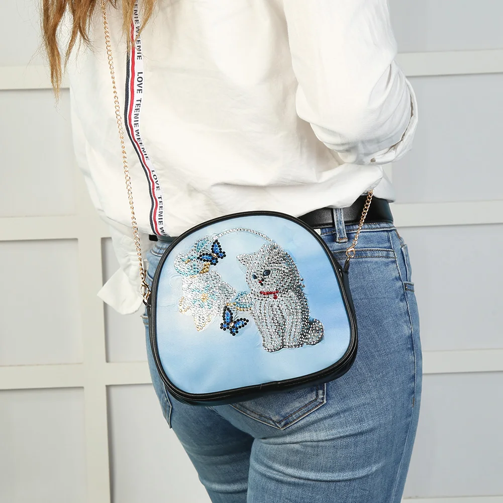 Diamond Painting Diamond Painting Stickers Diamond Painting Sealer Diamond Painting Accessories Diamond Painting Accessory Box Diamond Painting Pen Diamond Painting Coasters 5D Diamond Painting Butterfly Flower Cute Cat Leather Crossbody Chain Bags DIY Diamond Embroidery Bag Purse Pouch