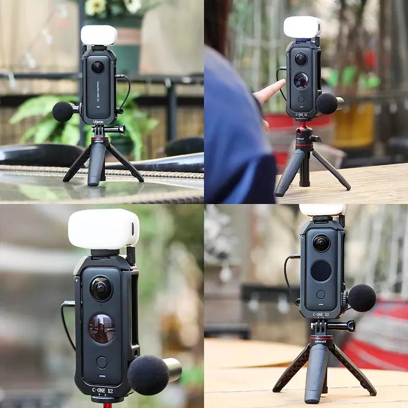 Ulanzi-capa de Proteção para Insta Tripé com Luz 360 com Base de Metal Led e Suporte para Celular Insta360 One x2 - Image 6