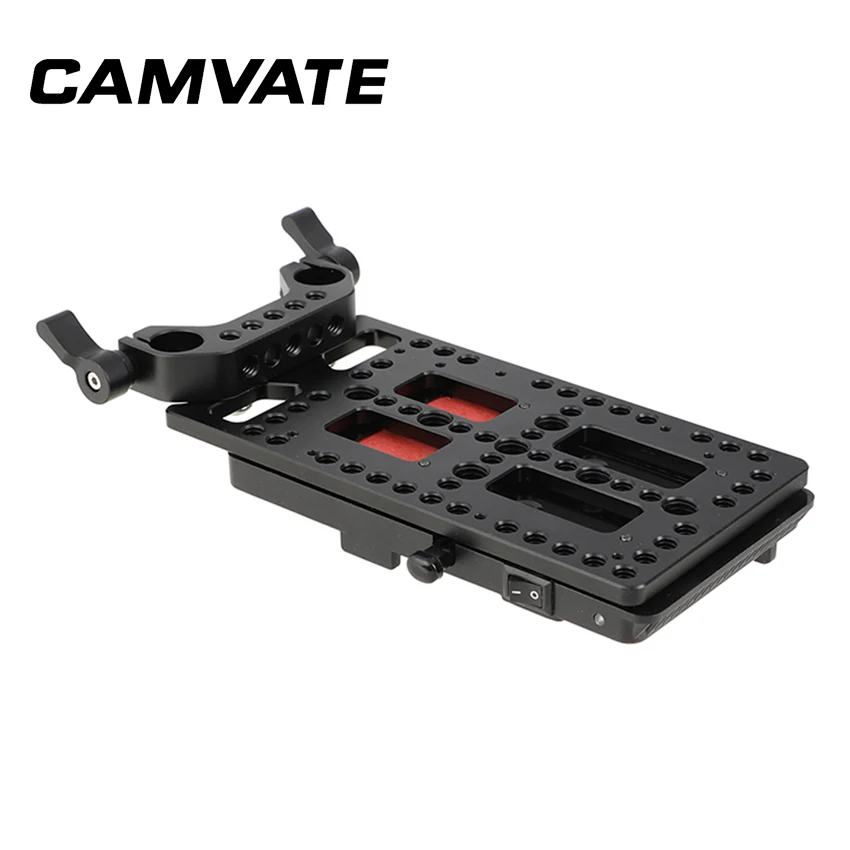 CAMVATE V замок Монтажная пластина питания сплиттер адаптер с задней платформой Сырная пластина и 15 мм стержень зажим C2331