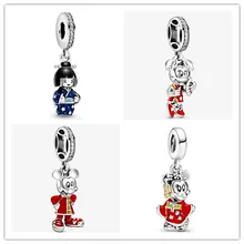 2020 Новогоднее бусины из стерлингового серебра 925 кимоно с Минни Микки Маусом, подвеска, браслет Пандора и ожерелье, сделай сам, Женские Ювели...(China)
