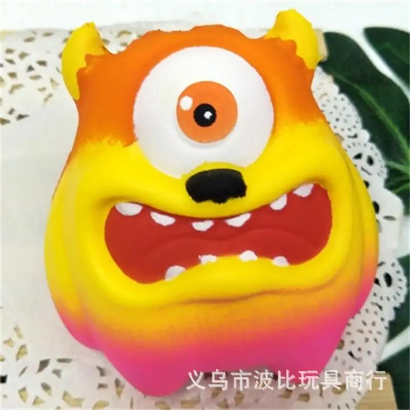 New Products Hot Sales Memory Foam Cartoon Big Mouth Monster Pu Memory Foam One-Eyed Big Mouth Blame Eyes Big Mouth Monster