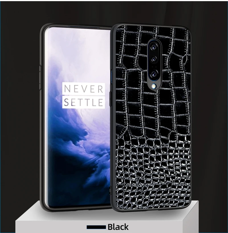 Black Крокодиловый узор Натуральная кожа задняя крышка чехол для телефона для lenovo Z6 Pro S5 Pro K5 Pro мобильный телефон оболочка - Цвет: Black