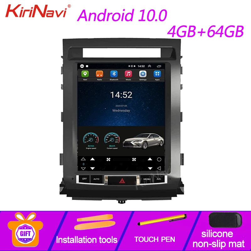 Автомагнитола Kirinavi 12 1 дюйма Android 10 0 для Toyota Land Cruiser автомобильный DVD