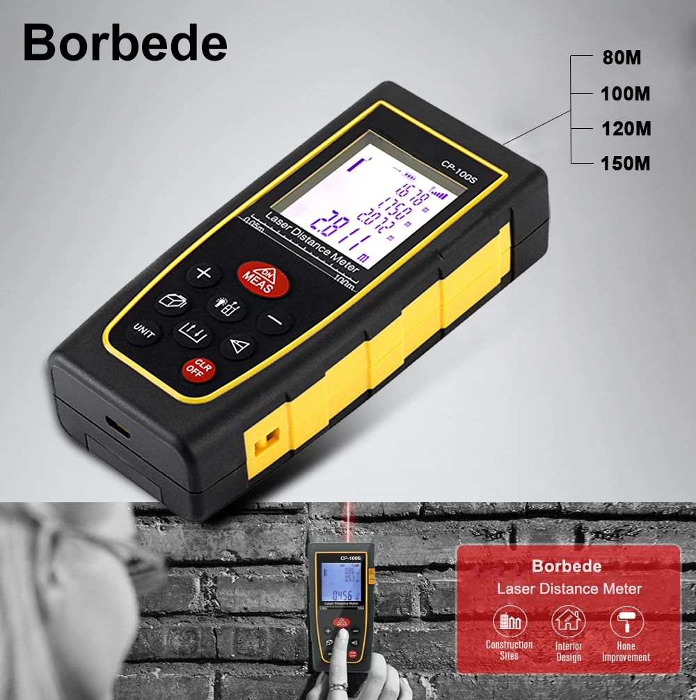 Laser Rangefinder 80M 100M 120M 150M Laser Distance Meter Laser Measure Tool Tape