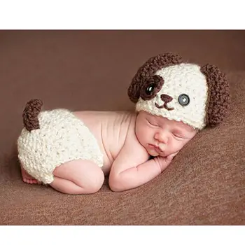 

Baby Crochet Photography Props Newborn Photo Costumes Infant Outfits Baby Hat