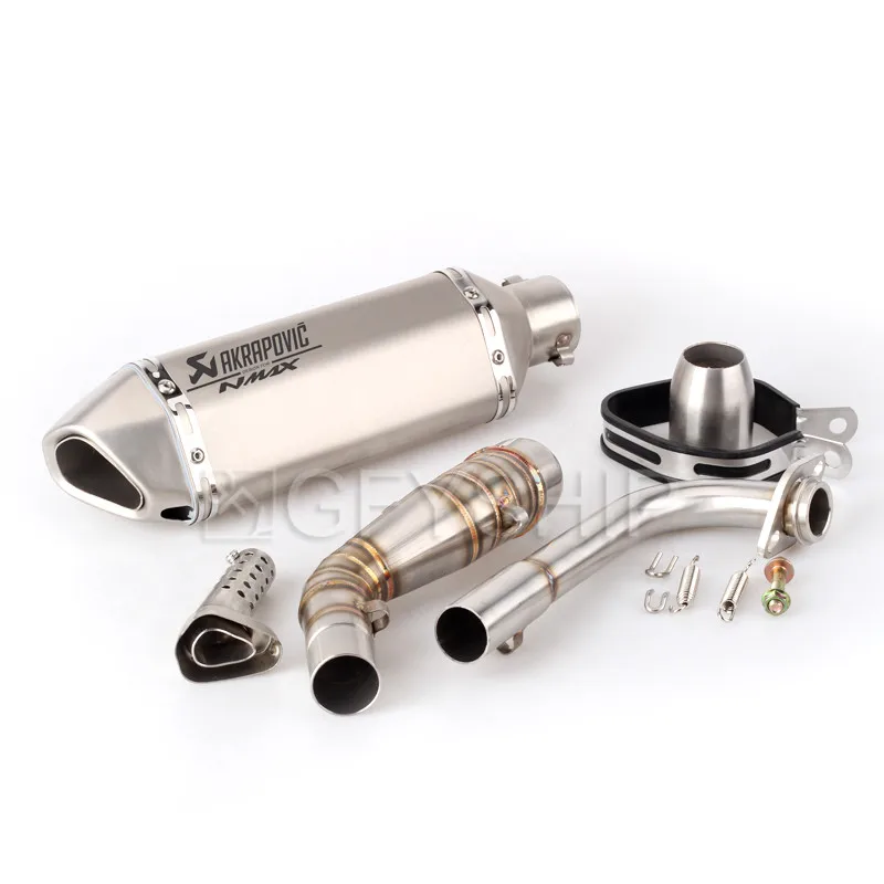 

155 Motorcycle For Yamaha NMAX 155 NMAX 125 Escape Slip-on Motorcycle Akrapovic Exhaust Pipe Muffler With Link Pipe System
