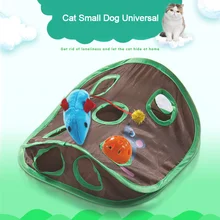 おかしいペット猫マウスインテリジェンス知育玩具ベルテント 9 穴トンネルペット猫再生おもちゃトンネルチューブペット用品(China)