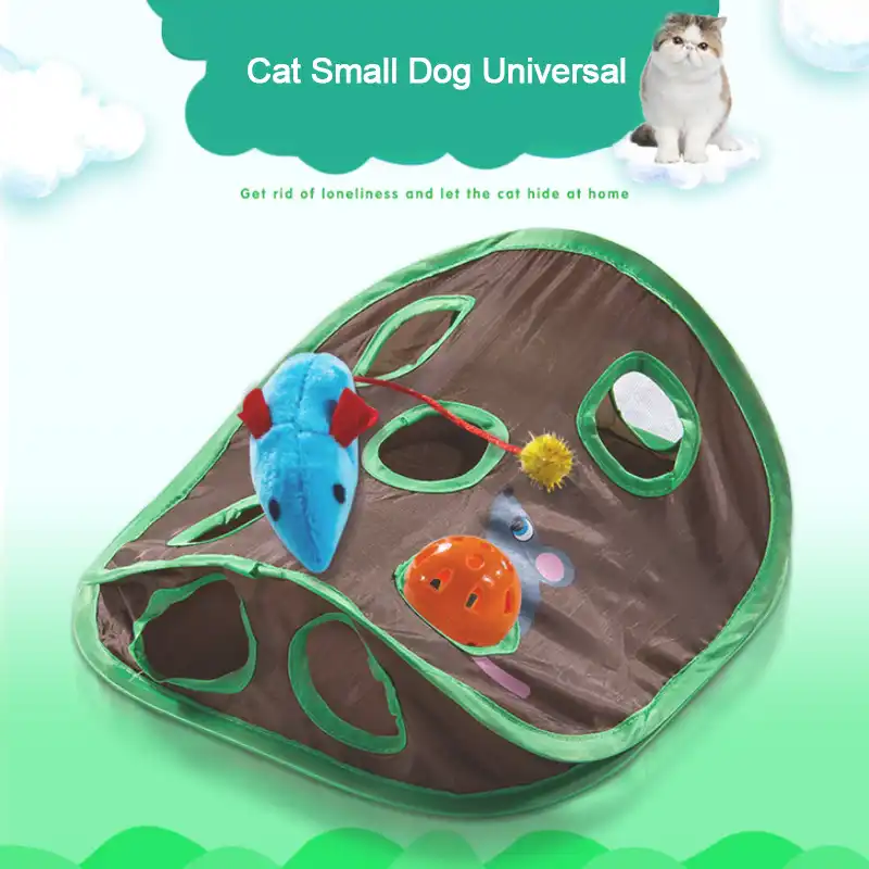 cat play tubes