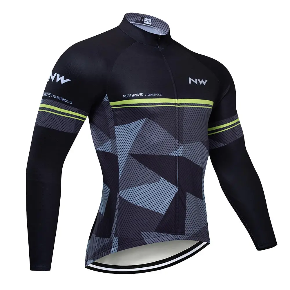 Майо Ciclismo Northwave для мужчин велосипед Велоспорт Джерси с длинным рукавом MTB рубашка осень дышащий велосипед Топы гоночная одежда NW - Цвет: 2