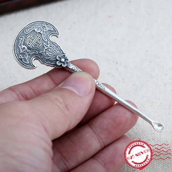 

S925 sterling silver jewelry pendants Fulu shou long ears dig ear ear spoon shape personalized classic fashion style send lover
