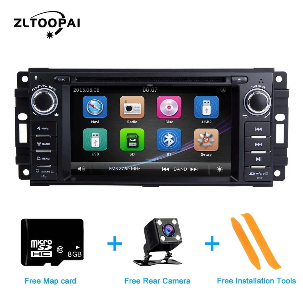 

ZLTOOPAI Car Multimedia Player Android 10 For Dodge Ram Challenger Jeep Wrangler JK Auto Radio Stereo GPS Navigation DVD SWC