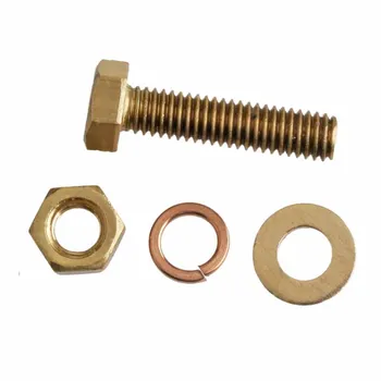 

M4M5M6M8M10M12 brass outer hexagonal bolt nut flat cushion elastic pad combination set lengthening screw 10Pcs