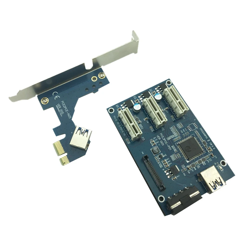 Pci E 1 до 3/4/2 Pci Express 1X Слоты Riser карта мини-itx к внешнему 3 Pci-E слот адаптер Pcie Порты и разъёмы мультипликатор карта