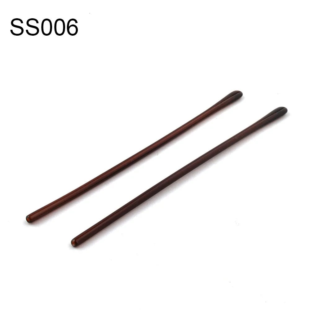 20pcs 긴 갈색 검은 플라스틱 사원 팁 금속 사원 안경 안경 사원 팁 안경 다리 006