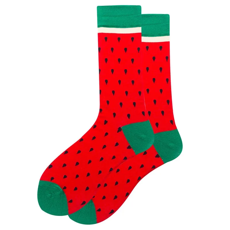 Цветные хлопковые женские носки, забавные носки для еды, пиццы, сыра, утки, языка, вишни, авокадо, фруктов, Harajuku, счастливые носки для рождественских подарков - Цвет: 32