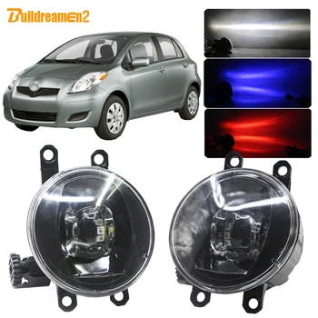 

Buildreamen2 For Toyota Yaris Hatchback 2006-2014 Car Fog Light Assembly LED Devil Eye DRL H11 4000LM 12V High Bright