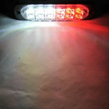 

Beacon Strobe Light Warning Hazard Flash Red White 260K-6000K 80cm 12V-24V 12 LED Car