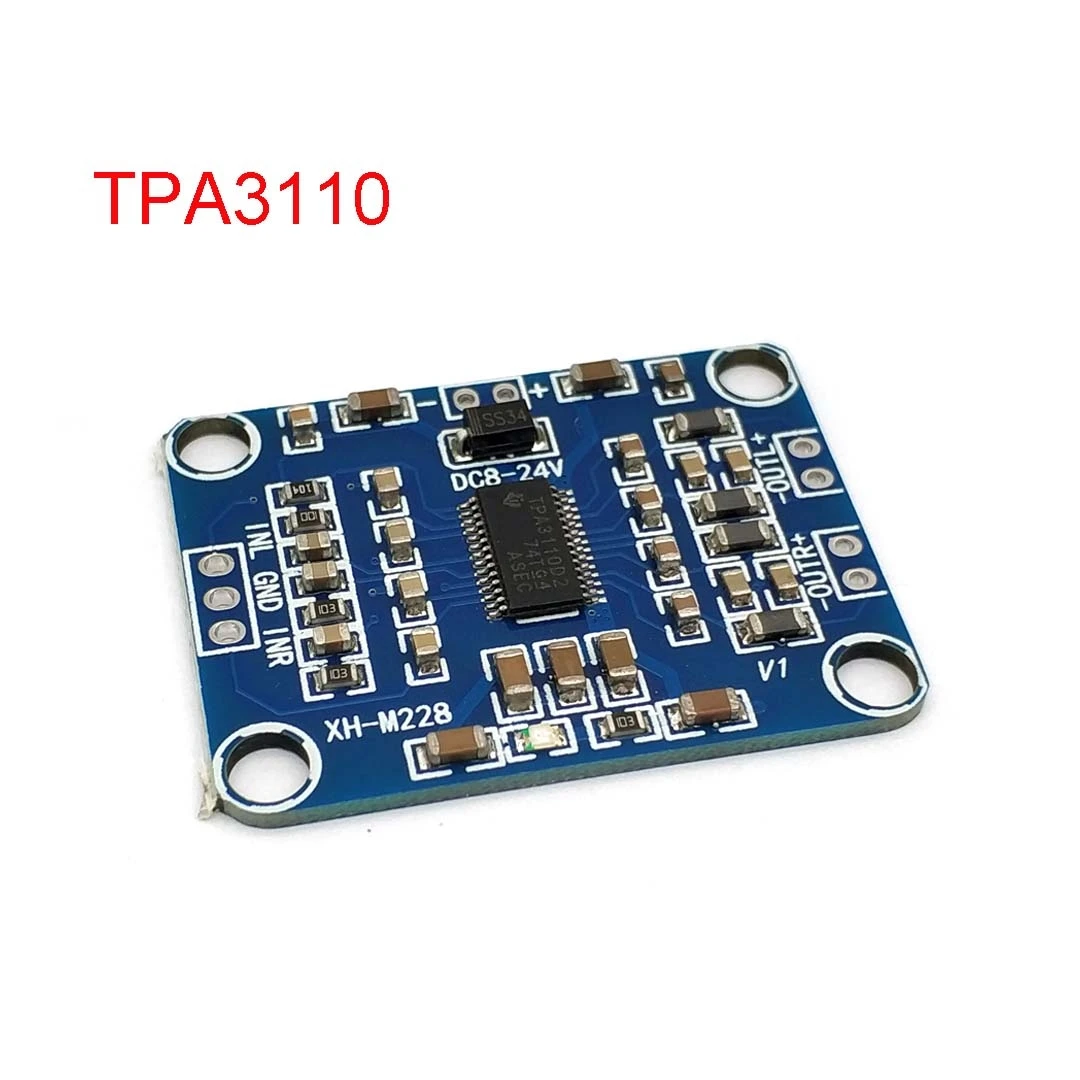 XH-M228 TPA3110 2X15 Вт Цифровой аудио стереоусилитель борту модуль мини, стерео контроллер усилителя 100dB DC 8-18V Макс 3A