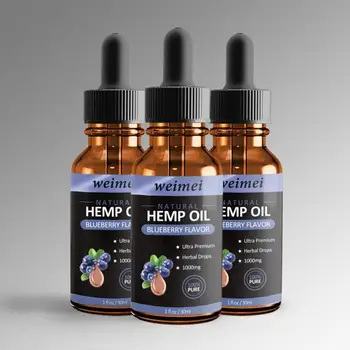 

hemp oil 1000 mg cbd oil natural blueberry flavor hemp essential oil herbal drops relieve facial stress body skin care helps sle