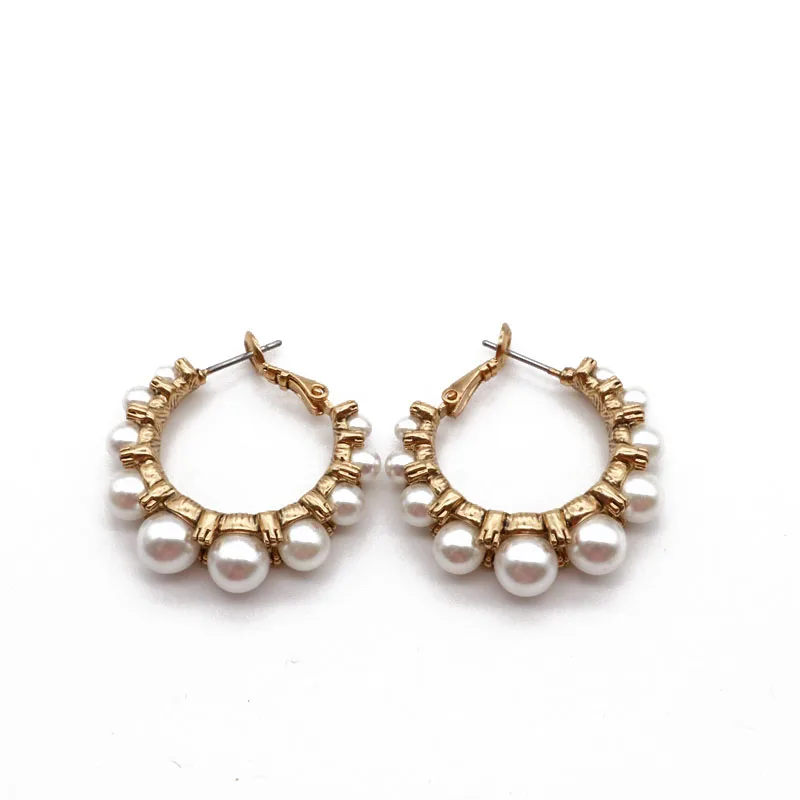 

Free Shipping Elegant Cute Pearls Copper Material Pretty Earrings