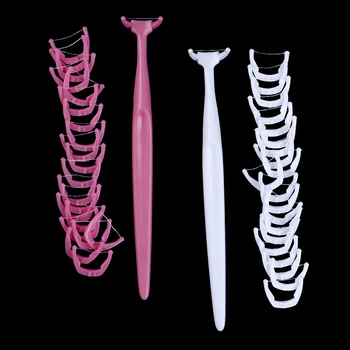 

1Set (1 Handle+20 Heads) Dental Floss Picks Inter-dental Brush Teeth Stick Toothpick Flosser Deep Clean Tooth Thread Floss Pick