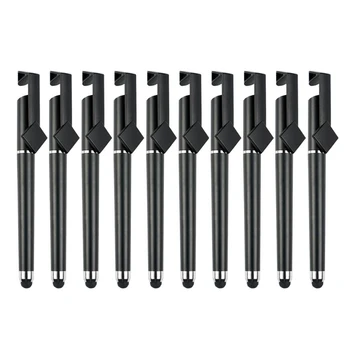 

10 Pack 3 in1 Gel Pens Touchscreen Stylus Pen Phone Holder 0.5mm Tip Gel Pens