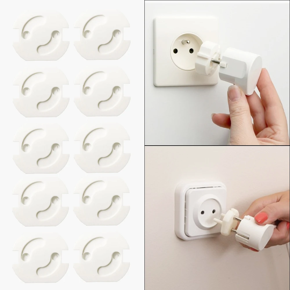 

10 Pcs 2 Holes Sockets Cover Plugs Children Electric Socket Outlet Plug Kids Electrical Safety Protector Sockets Protection Caps