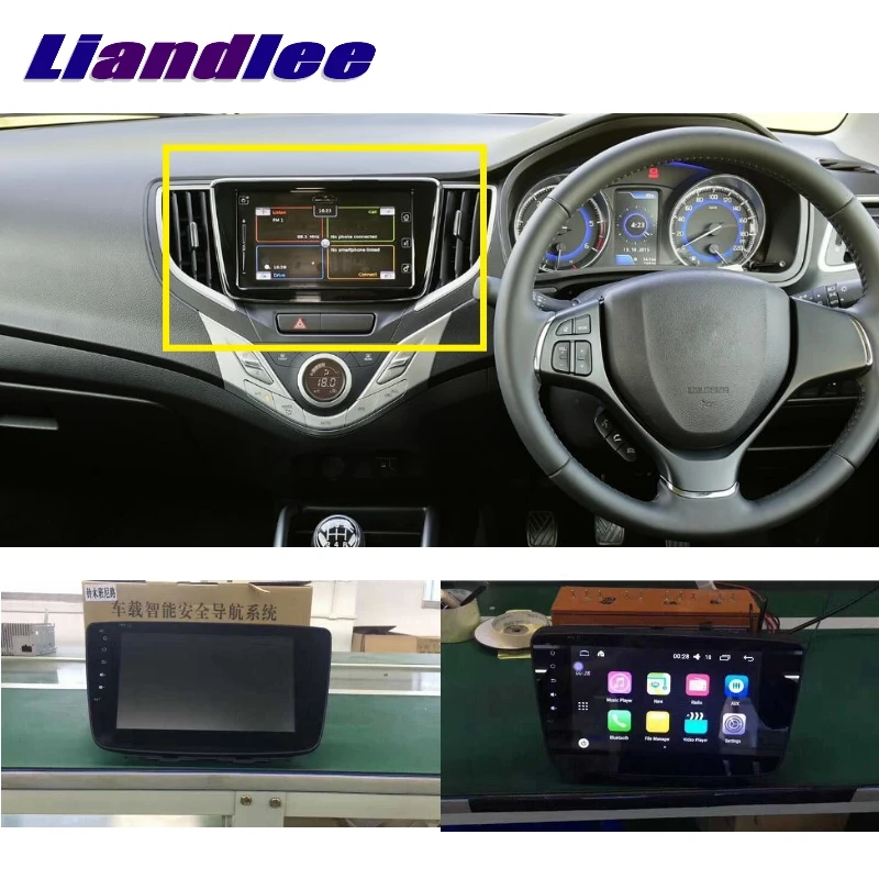Для Suzuki Baleno Maruti~ LiisLee автомобильный мультимедиа, ТВ DVD gps аудио Hi-Fi Радио Стерео стиль навигация NAV