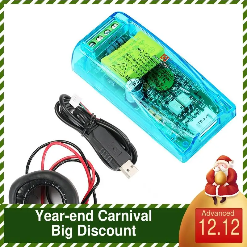 

Manufacturer PZEM-004T 3.0 Single Phase AC Digital Voltmeter Current Meter Smart Energy Meter TTL Modbus-RTU Coil CT+USB