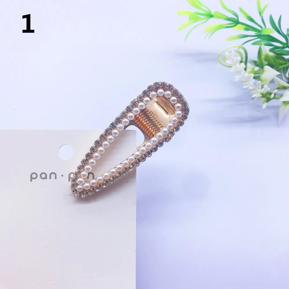 style1 1 шт. корейский ювелирный головной убор для девочек, Золотая цветная Шпилька, заколка для волос с искусственным жемчугом, заколка для волос для женщин, аксессуары для волос, заколка для волос - Цвет: style1