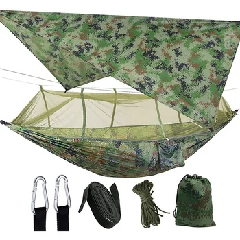 

Camping 2 Person Hammock with Mosquito Net Waterproof Lightweight Portable Gammock for Hiking Outdoor Travel Backyard