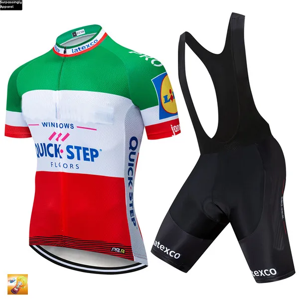 Picture Color UCI TEAM Pro Blue QUICK STEP велосипедная майка 16D гелевая накладка велосипедные шорты набор Ropa Ciclismo мужские летние велосипедные Джерси наборы - Цвет: Picture Color