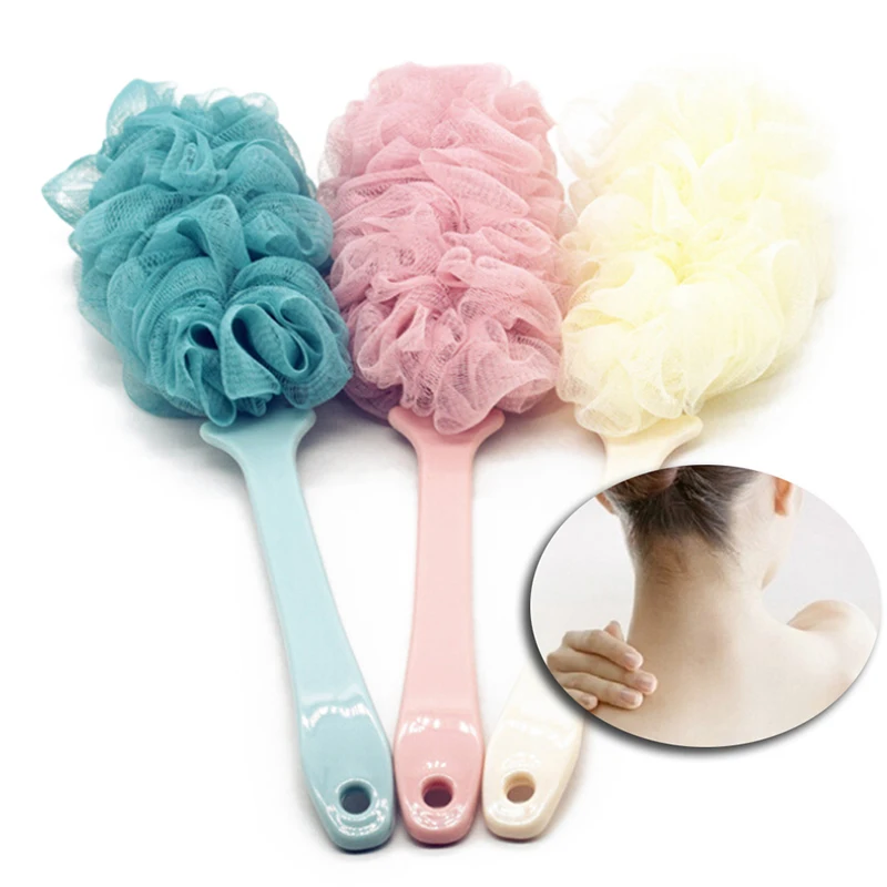 Fashion Long Handle Body Bath Brush Shower Back Brush Scrub Massager Body Brush Massager Bath Shower Back Spa Scrubber