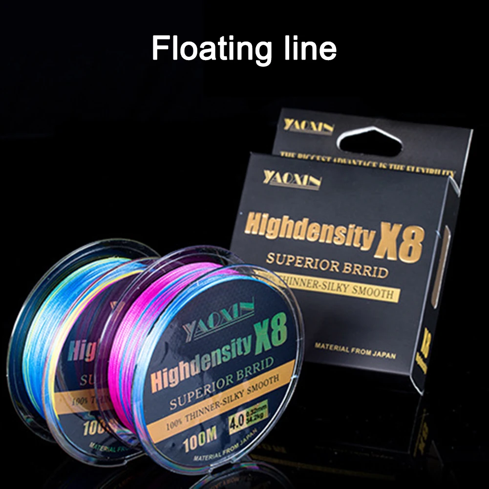 100m 8 Strands Braided Fishing Line Abrasion Resistant Superline Durable PE Buoyant Lines